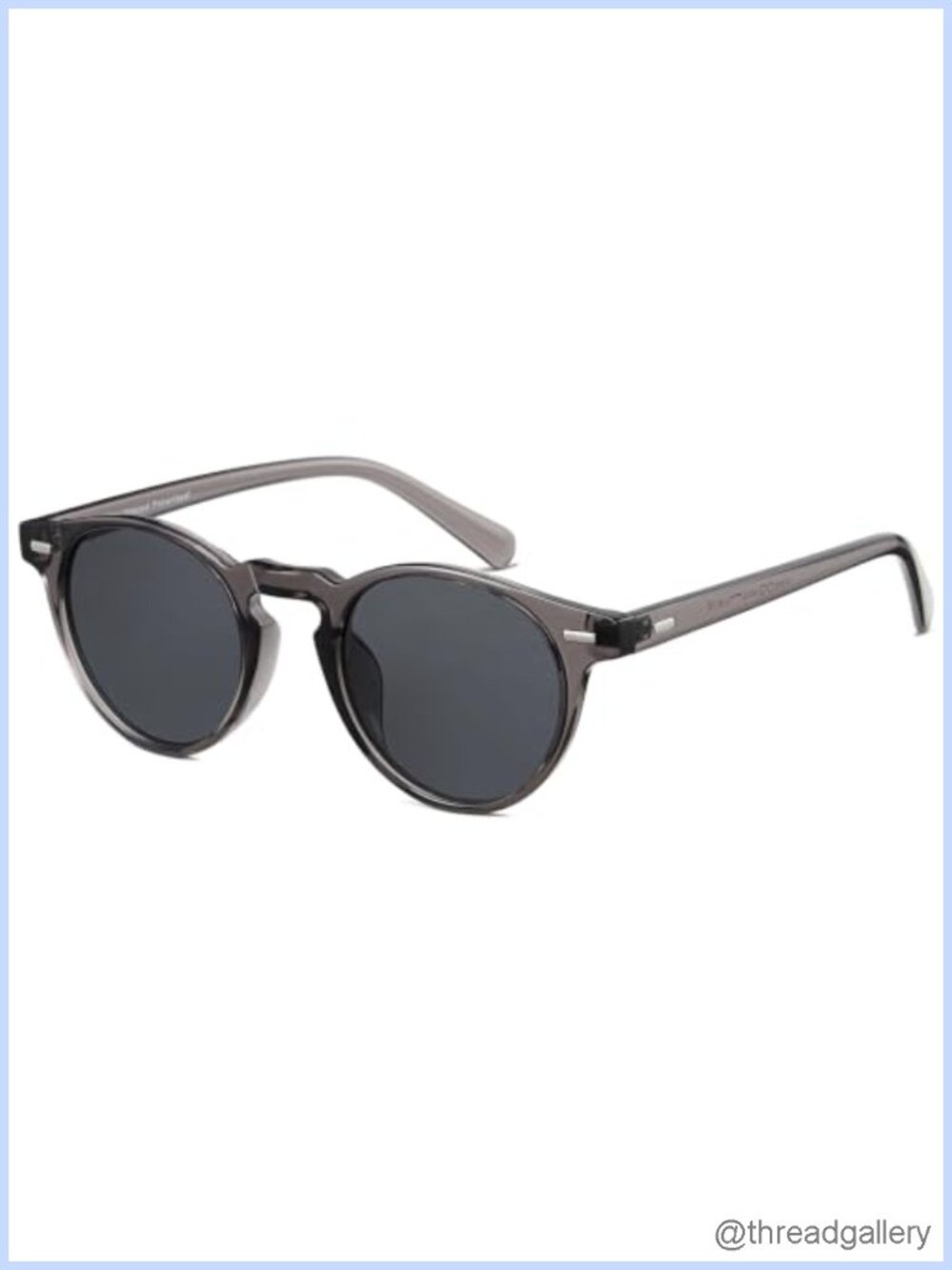 Round Polarized Sunglasses UV400 TR90 Lightweight Unisex Retro